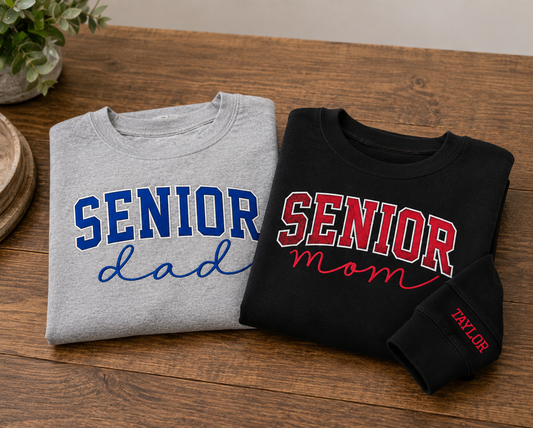 School Color Senior Applique Shirts (Glitter or Twill)