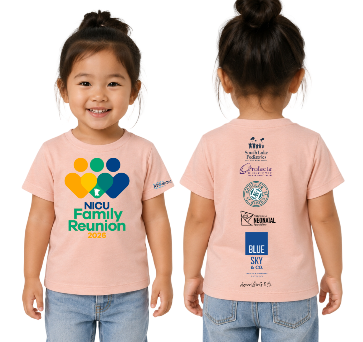 2026 NICU Family Reunion Toddler & Youth Tee Options