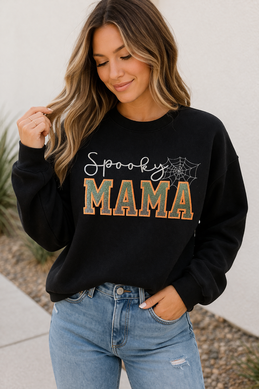 Spooky Mama Applique Sweatshirt