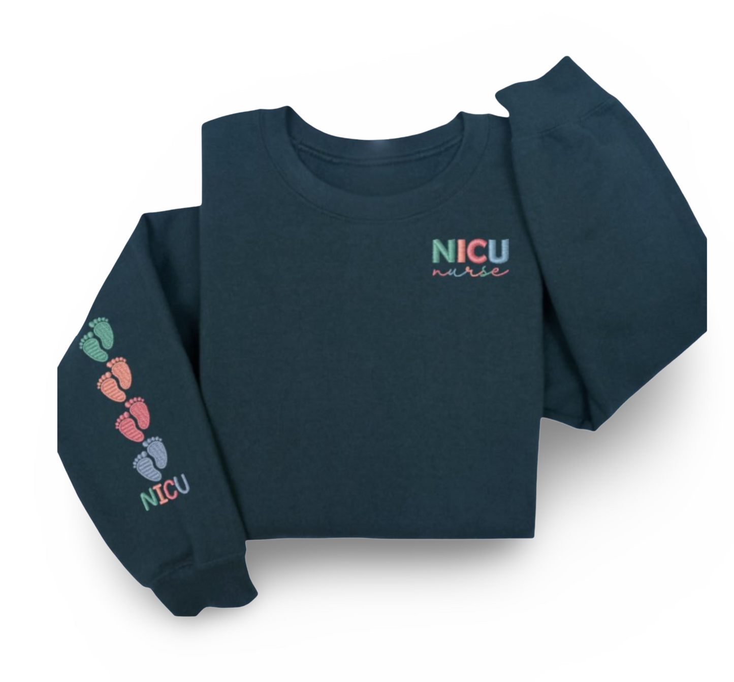 NICU Nurse Embroidered Bella Canvas Sweatshirt