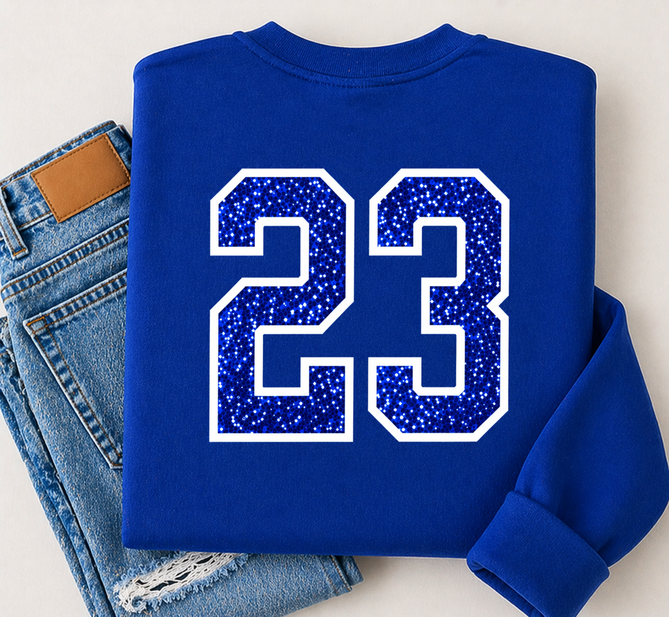 ✨️ Custom Cursive Glitter & Sequin Double Applique Sweatshirts