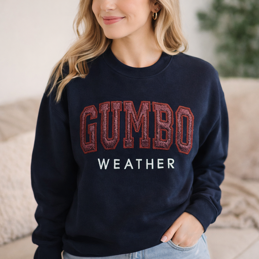 ✨️Glitter Gumbo Weather Bella + Canvas Sweatshirt