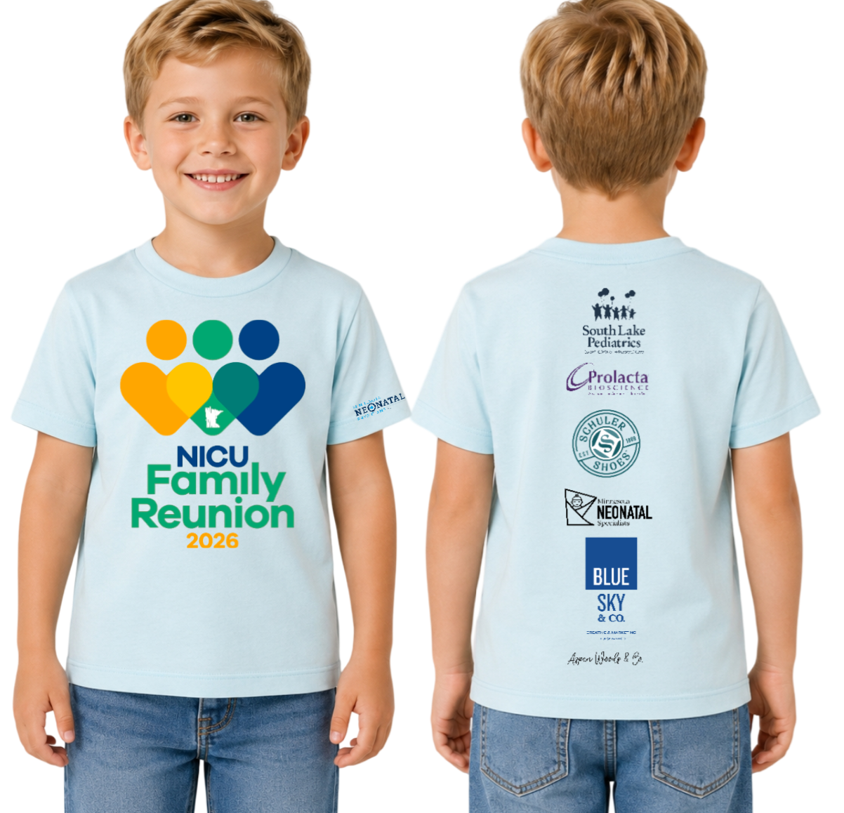 2026 NICU Family Reunion Toddler & Youth Tee Options