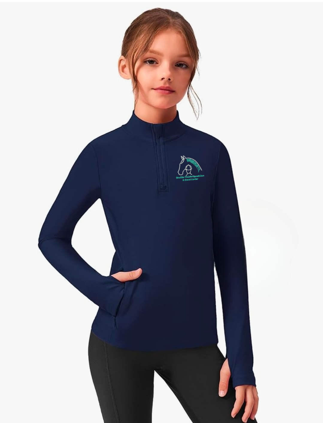 Girls Youth Boulder Pointe Printed Half Zip