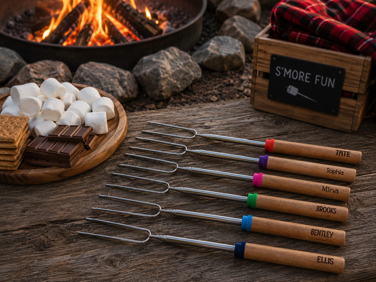 32" Personalized Marshmallow Roasting Sticks