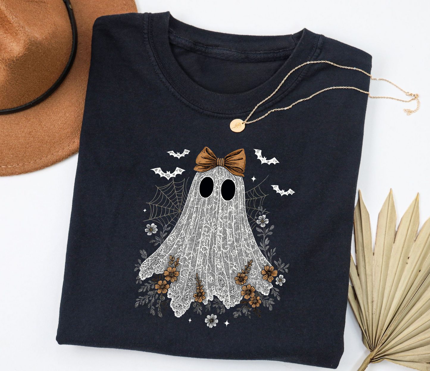 👻 Vintage Wash Lacey Ghost Printed Tee