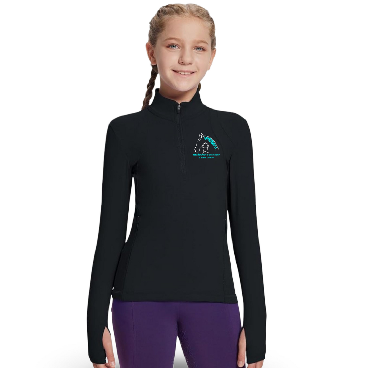 Girls Youth Boulder Pointe Printed Half Zip