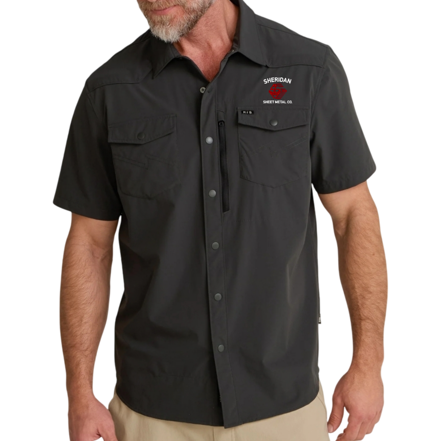 Howler Brothers Tech Embroidered Snap Button Shirt