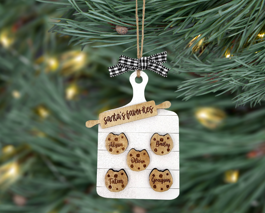 Santa's Favorites Cookie Sheet Ornament