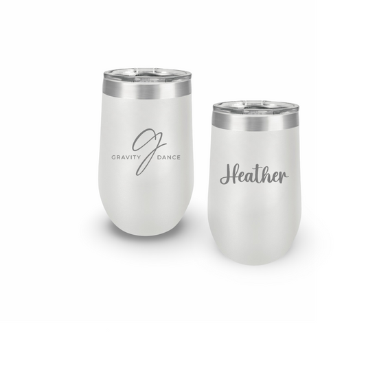 15oz Gravity Dance Insulated Wine Tumbler (Personalization Option Available)