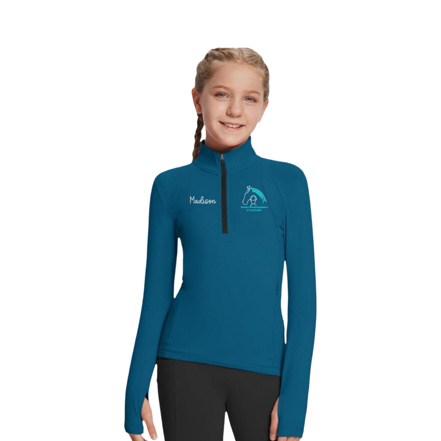Girls Youth Boulder Pointe Printed Half Zip