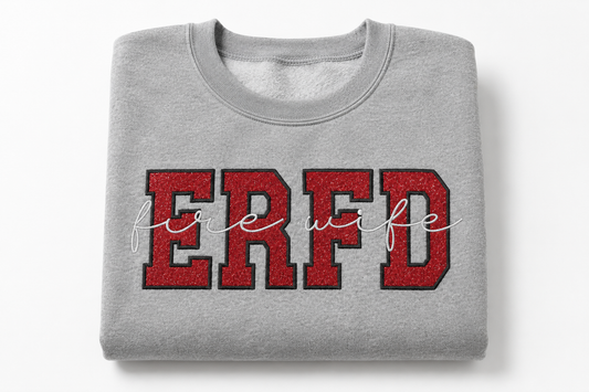 Custom Fire Wife Glitter Applique (Tee, Sweatshirt, Hoodie)
