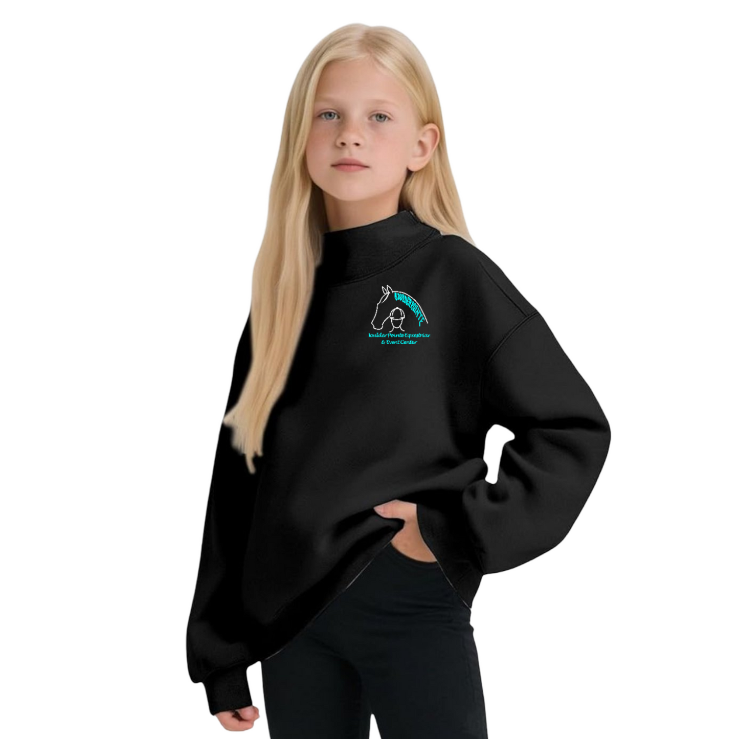 Girls Youth Embroidered Boulder Pointe Mockneck