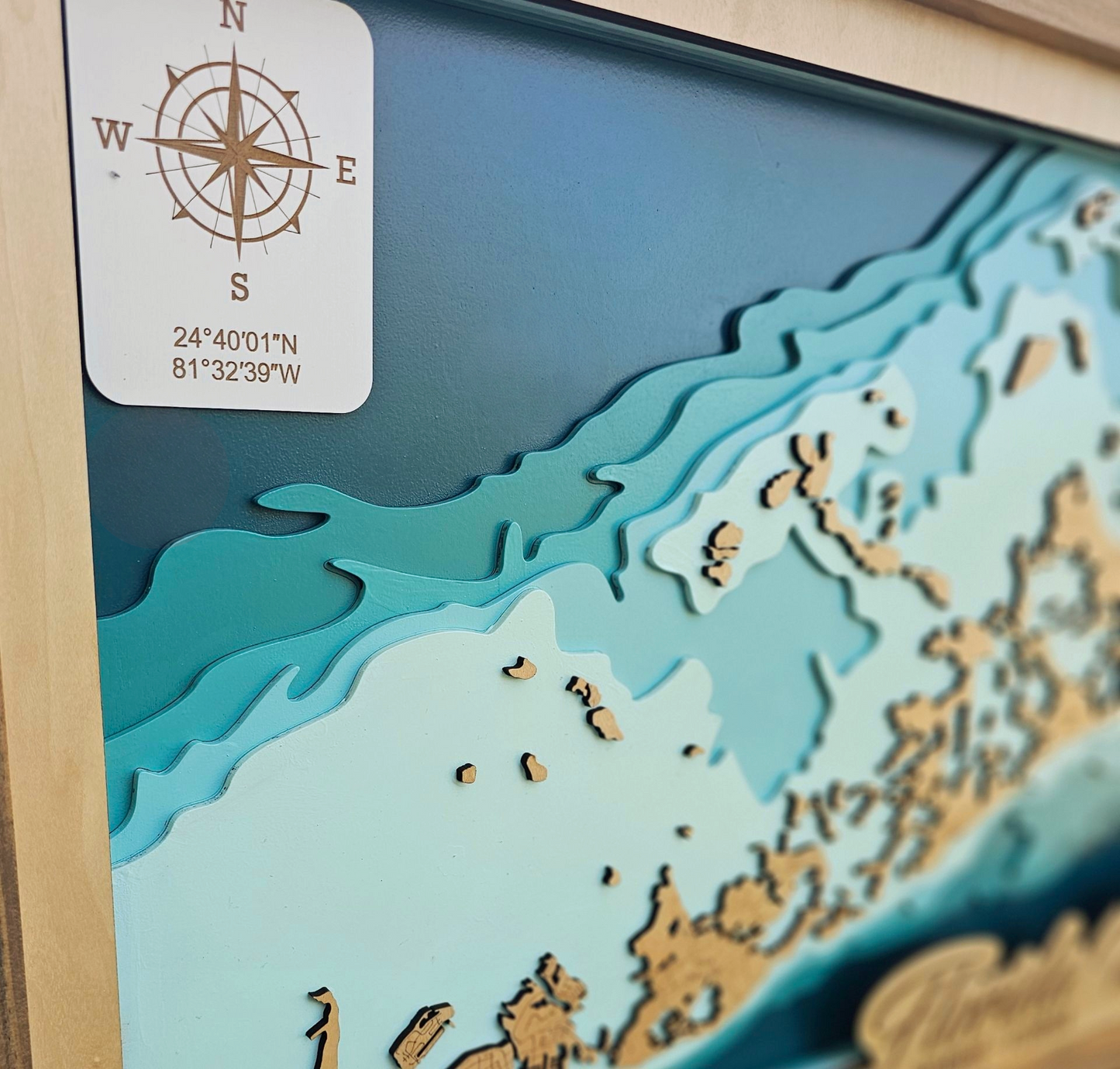 Custom Wood Bathymetric Maps