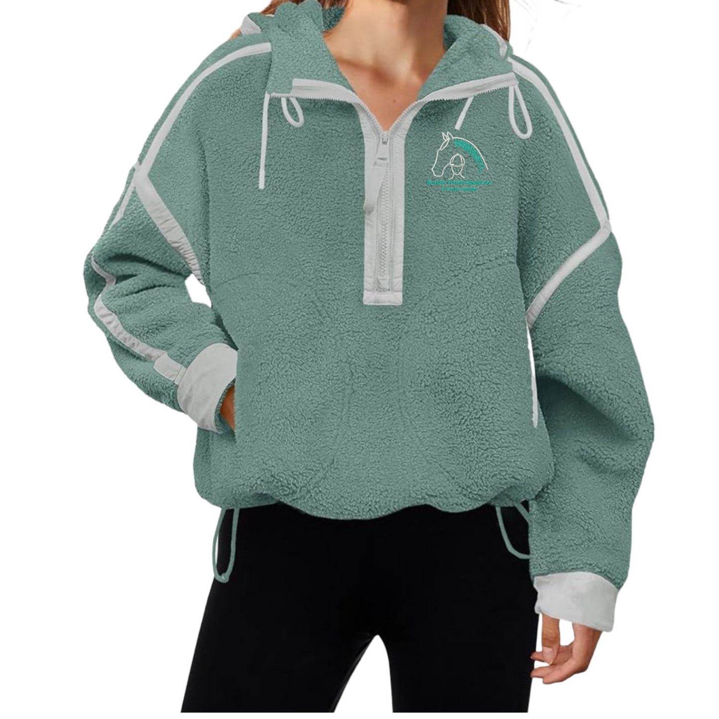 Womens Embroidered Boulder Point Over-Sized Sherpa