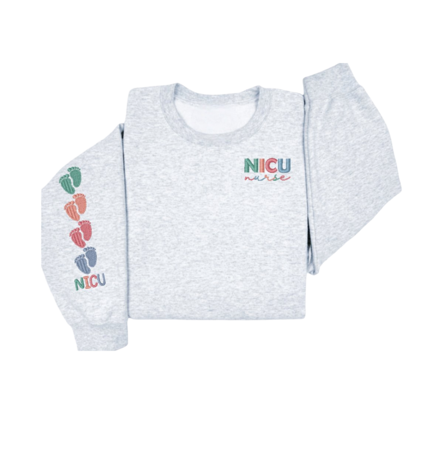 NICU Nurse Embroidered Bella Canvas Sweatshirt