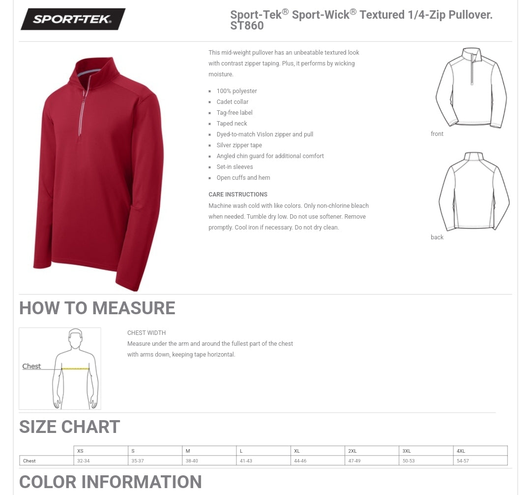 Sheridan Sheet Metal Sport-Wick Embroidered 1/4 Zip