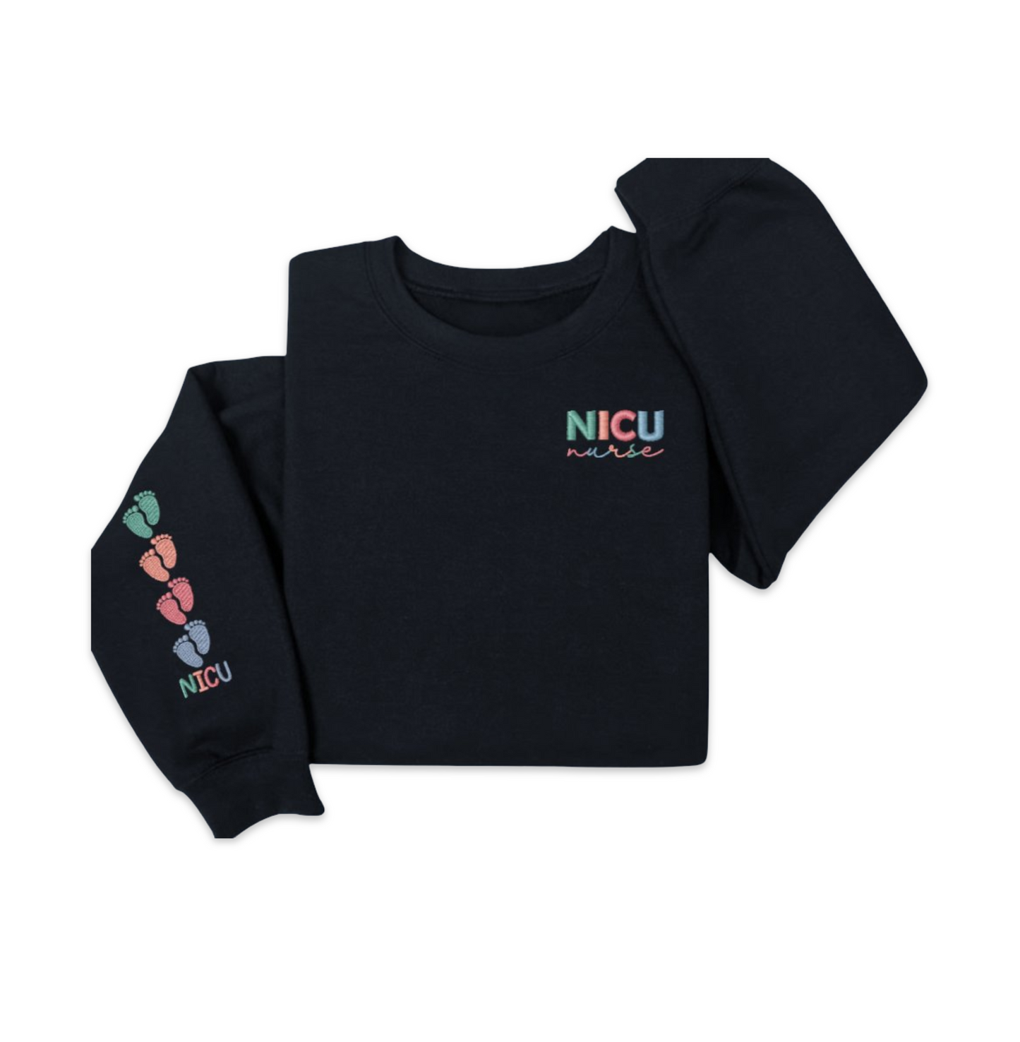 NICU Nurse Embroidered Bella Canvas Sweatshirt