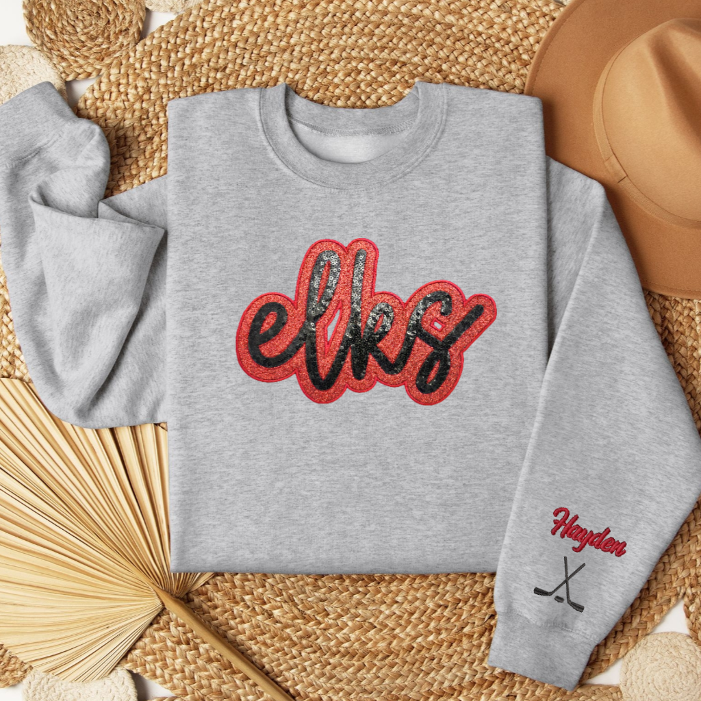 ✨️Elks Glitter & Sequin Bella + Canvas Sweatshirt