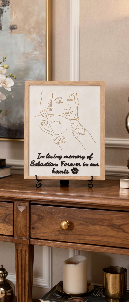 Line Art Pet Loss Keepsake