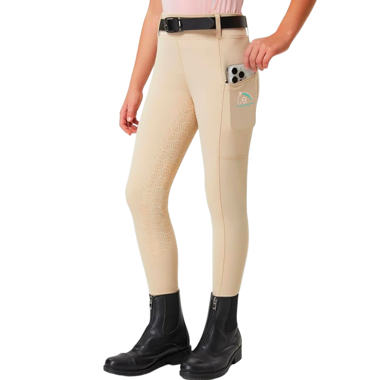 Boulder Pointe Girls Full Seat Riding Tights