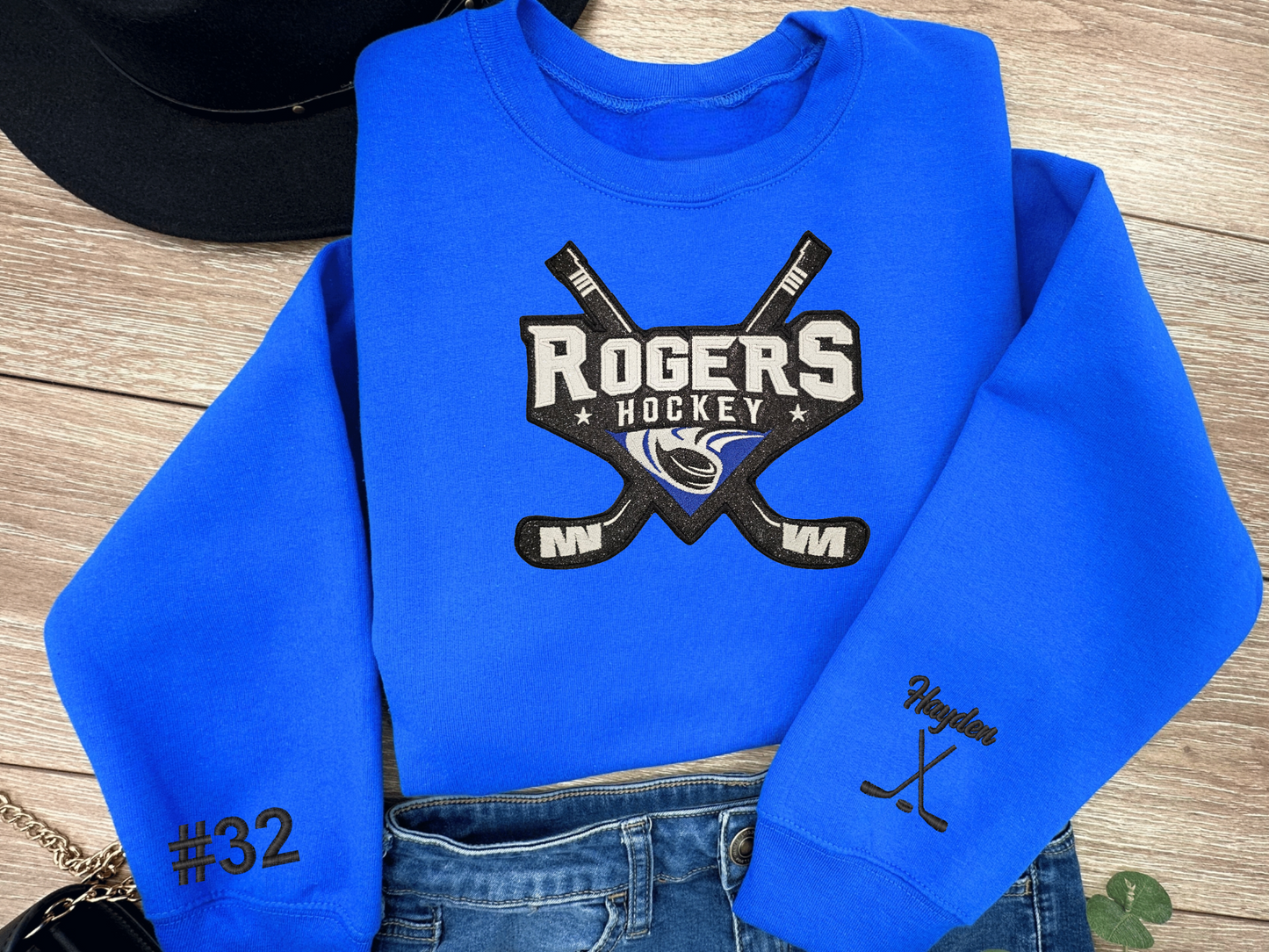 Adult Royals ✨️ Glitter Applique Bella Canvas Crew Sweatshirt