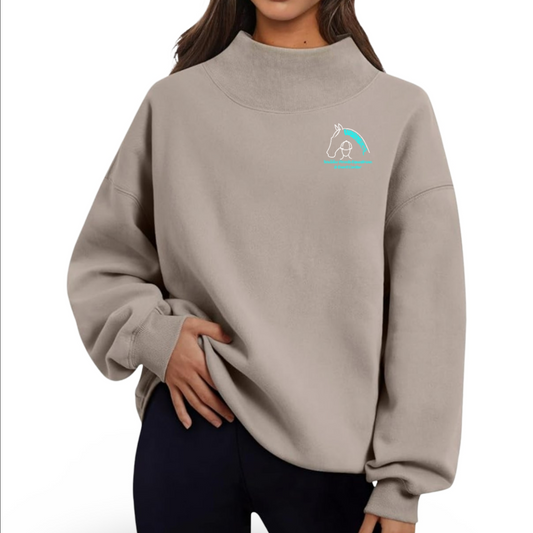 Womens Boulder Pointe Embroidered Mockneck Sweatshirt