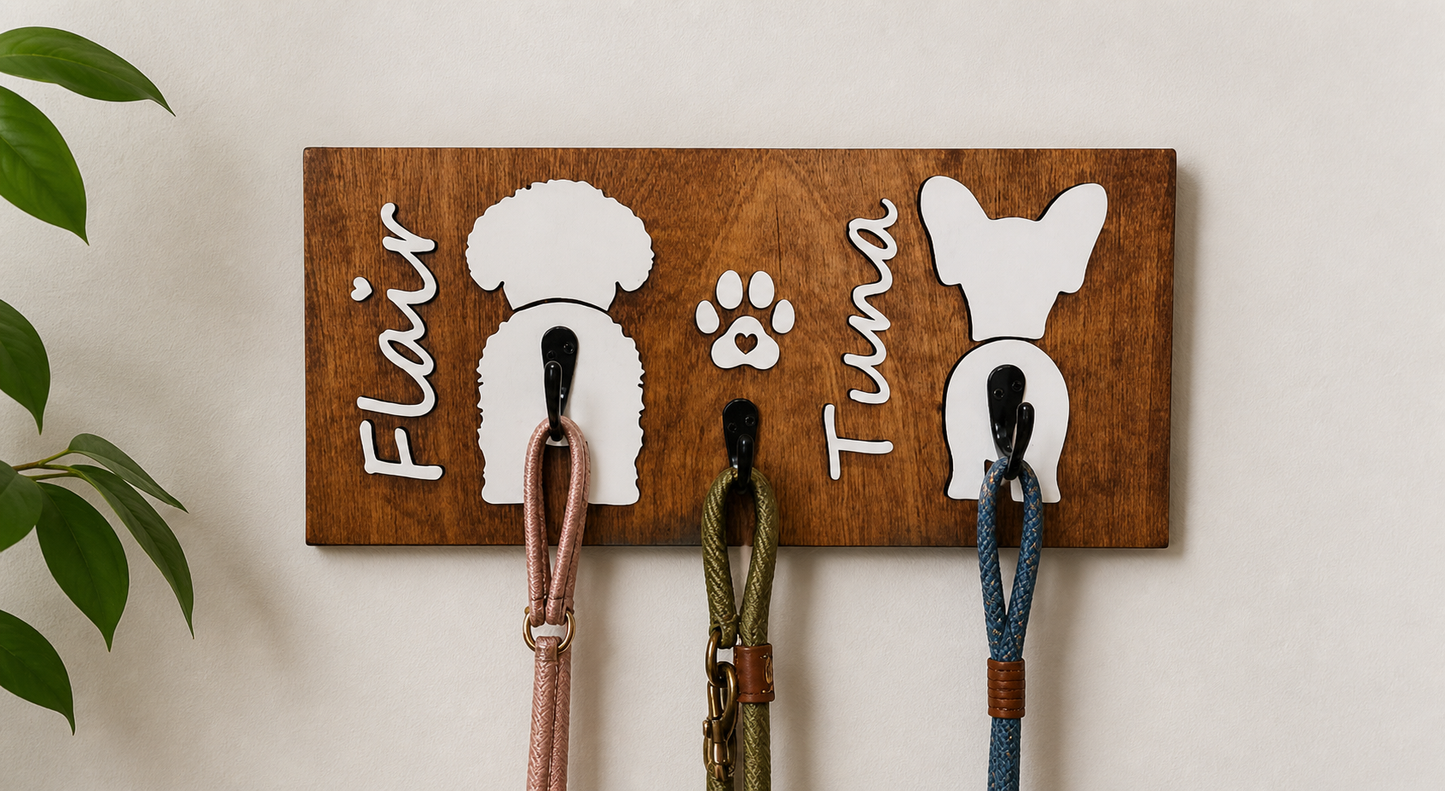 Personalized Dog Leash Holder