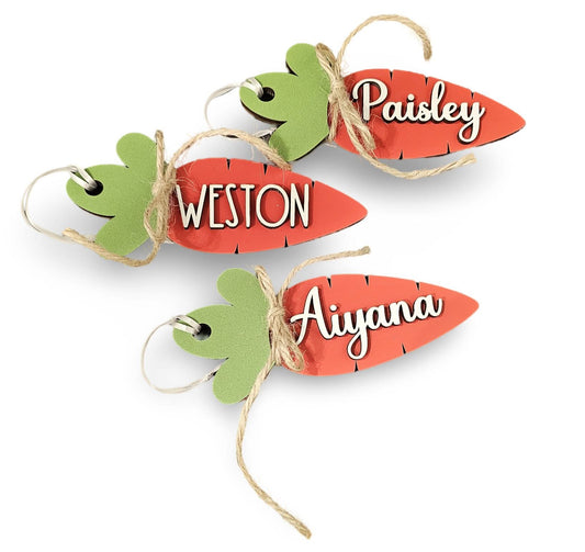 Carrot Easter Basket Tags
