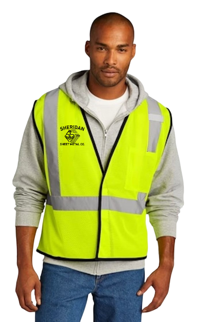 Sheridan Sheet Metal High Vis Printed Logo Vest