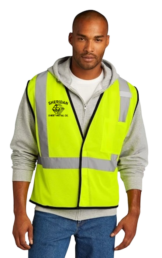 Sheridan Sheet Metal High Vis Printed Logo Vest