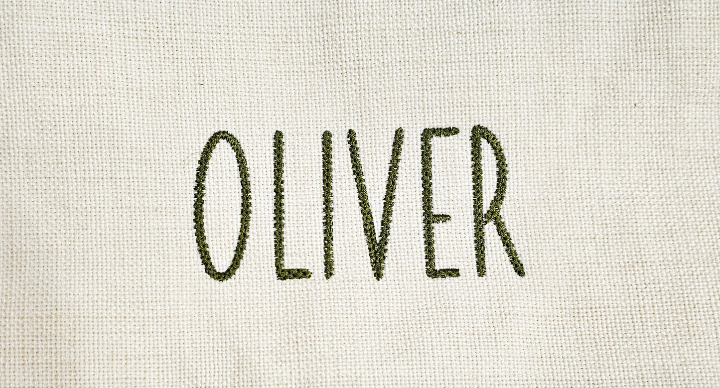 Personalized Embroidered Canvas Easter Bag