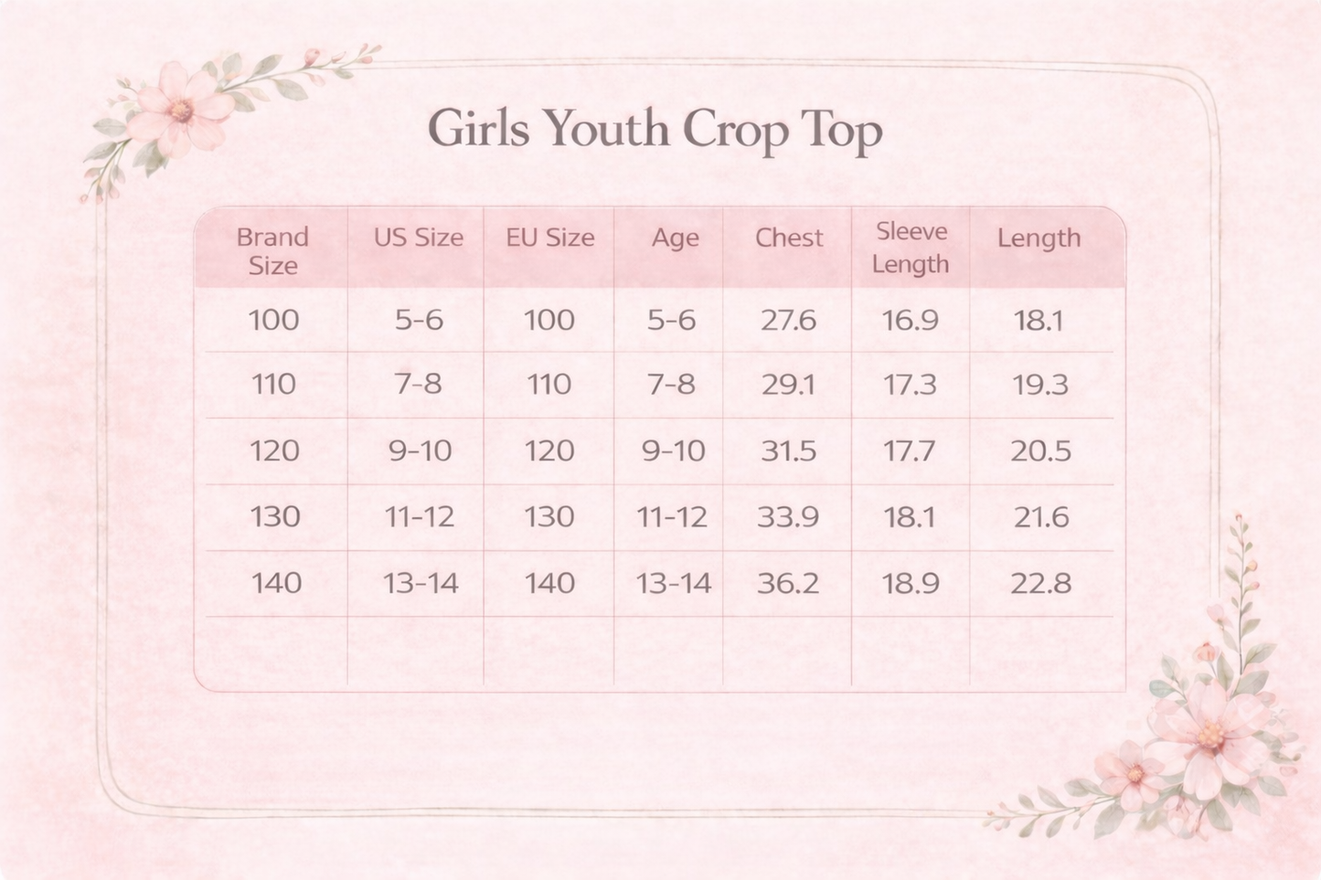 Girls Youth ASA Printed Crop Top