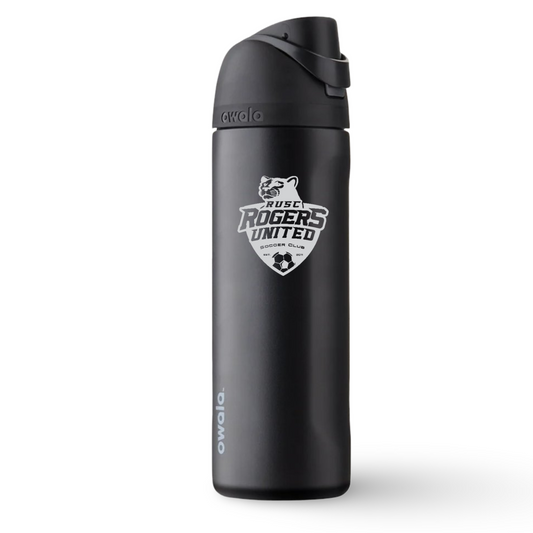 24oz Rogers United Soccer Engraved Owala Free Sip