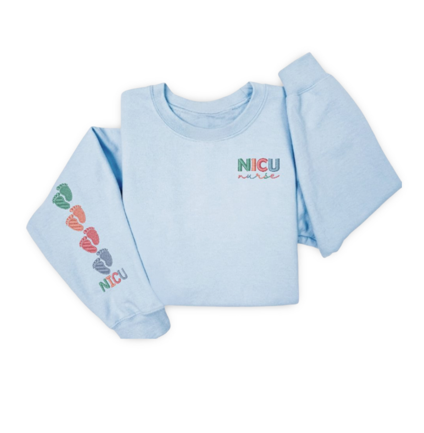 NICU Nurse Embroidered Bella Canvas Sweatshirt