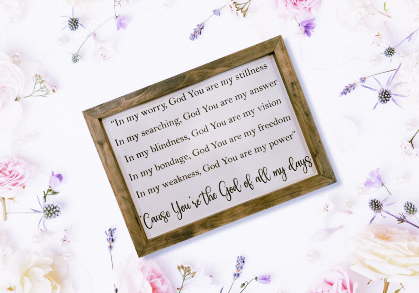 'Cause you're the God of all my days Art
