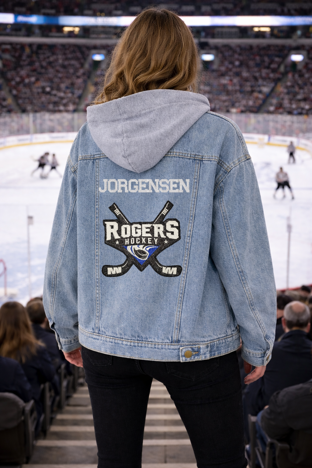 Womens Royals Hockey ✨️ Glitter Jean Jacket