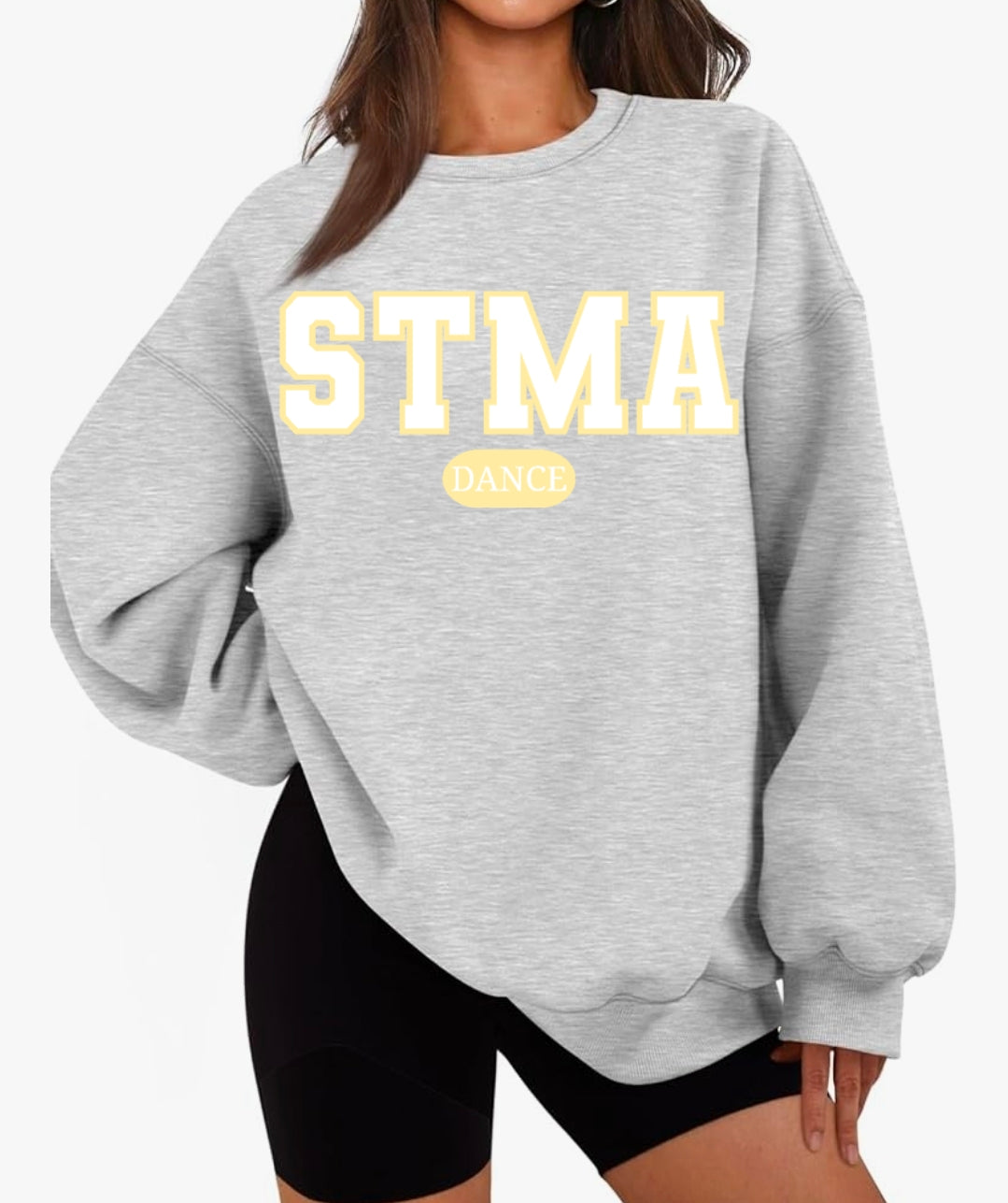 STMA Printed Oversized Pullover Sweatshirt