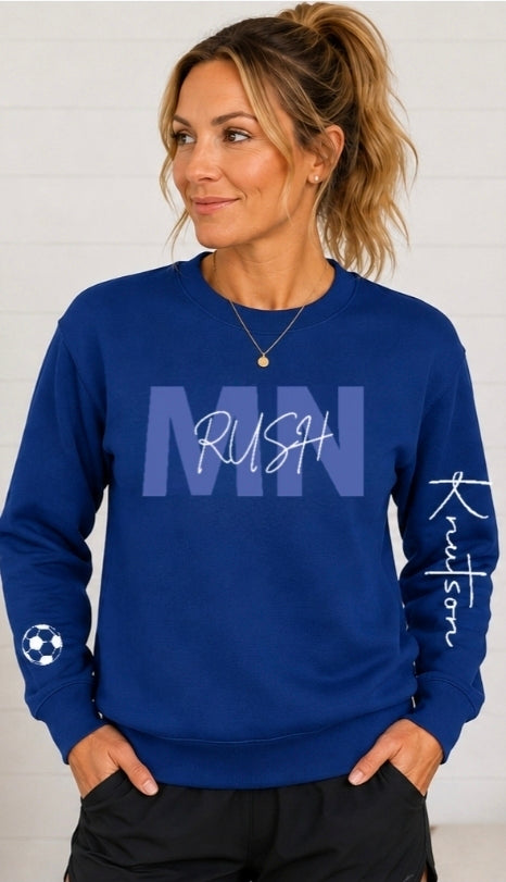 MN Rush Printed Crewneck