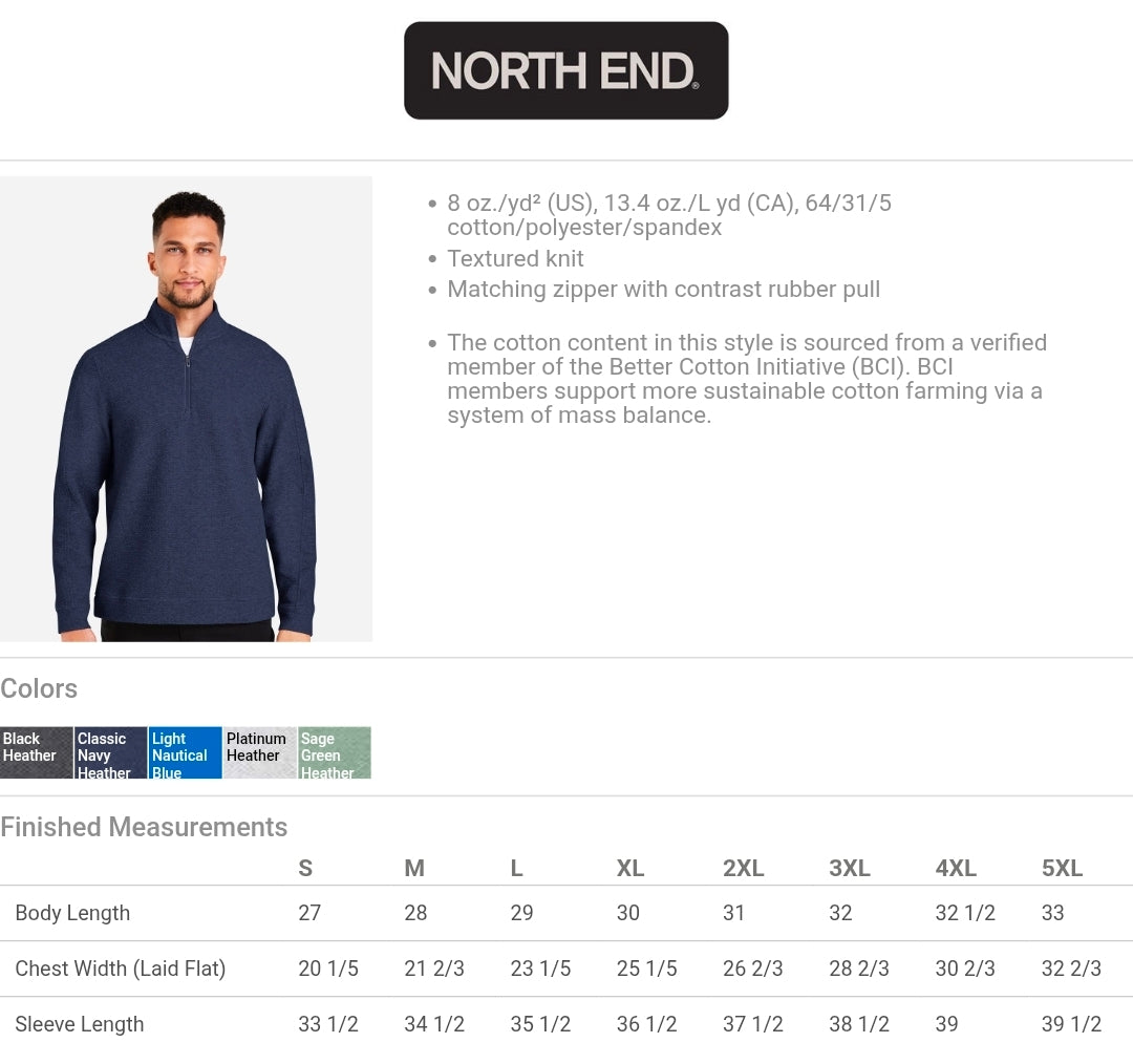 Lake Dental Embroidered North End Quarter Zip