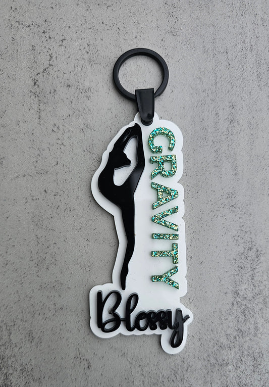 Gravity Dance Personalized Acrylic Bag Tag