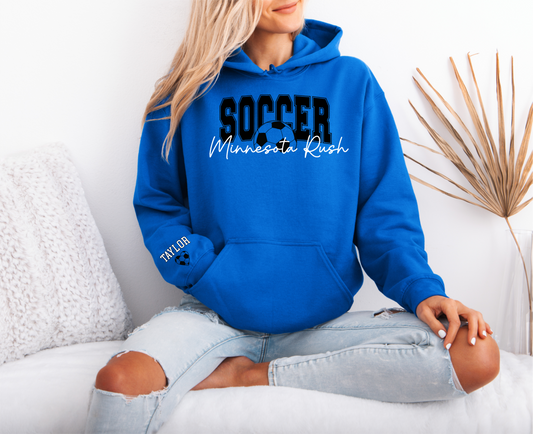 Minnesota Rush U15, U9 & 3/4 G Girls Soccer Gildan Printed Hoodie
