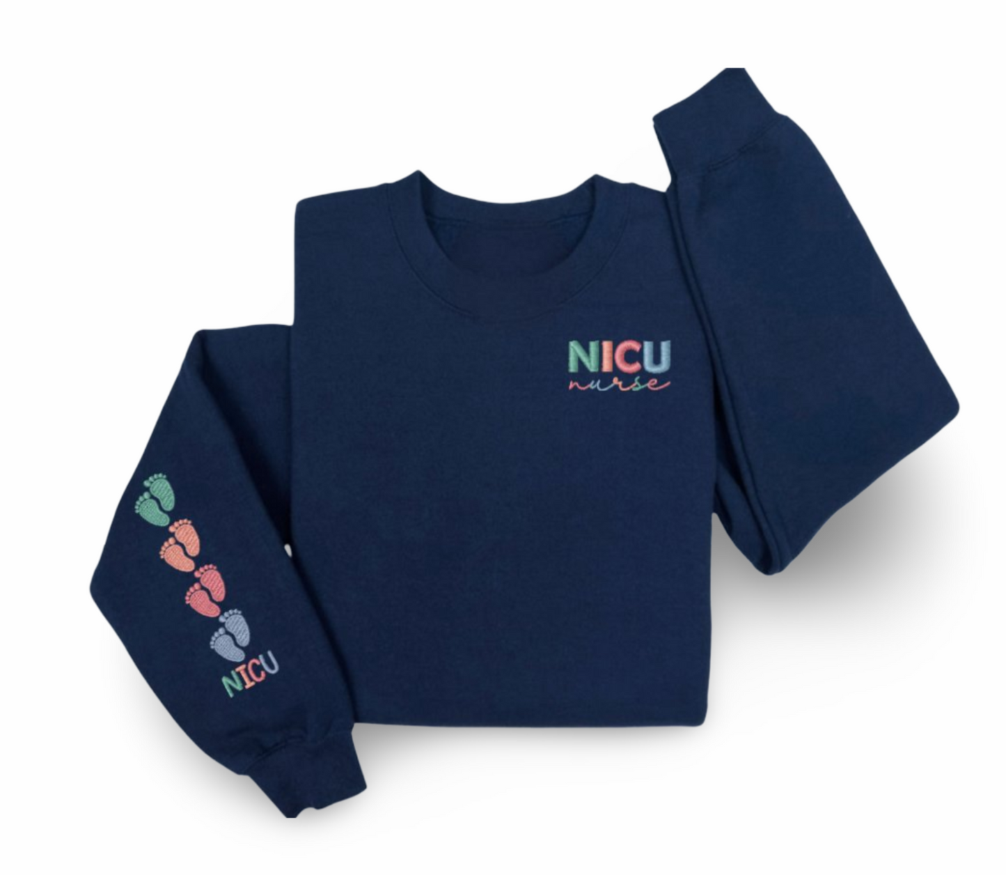 NICU Nurse Embroidered Bella Canvas Sweatshirt