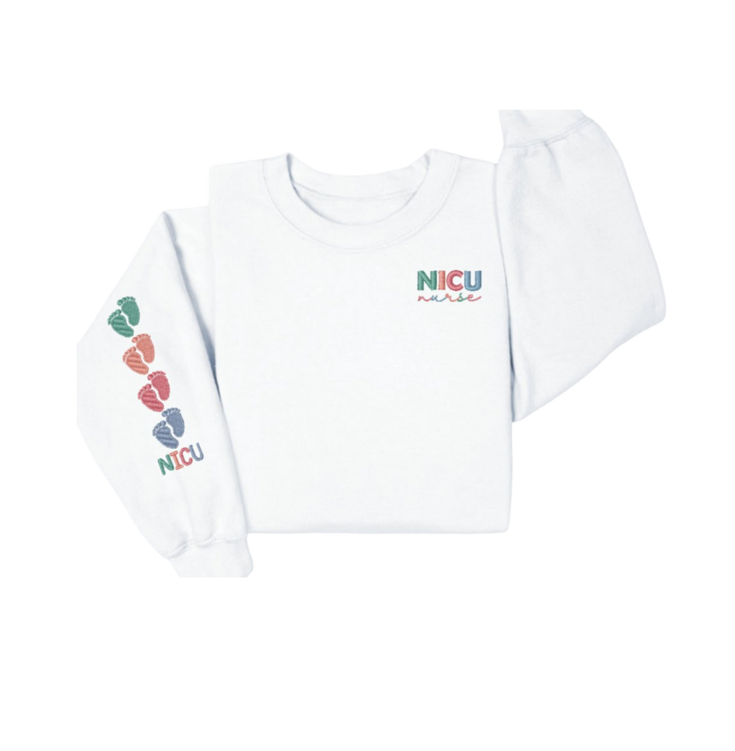 NICU Nurse Embroidered Bella Canvas Sweatshirt