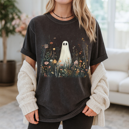 Hippie Ghost Bella Washed T-shirt