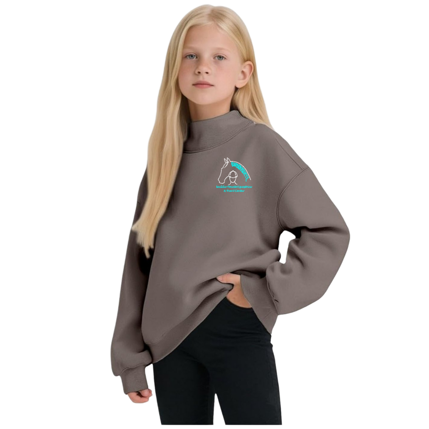 Girls Youth Embroidered Boulder Pointe Mockneck