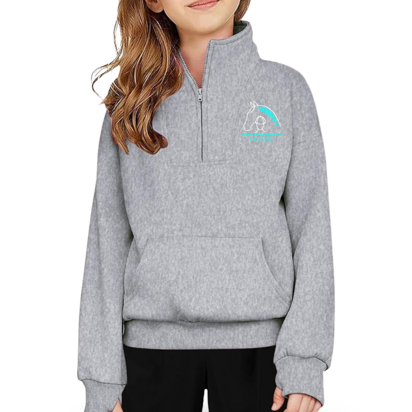 Girls Boulder Pointe Embroidered Half Zip