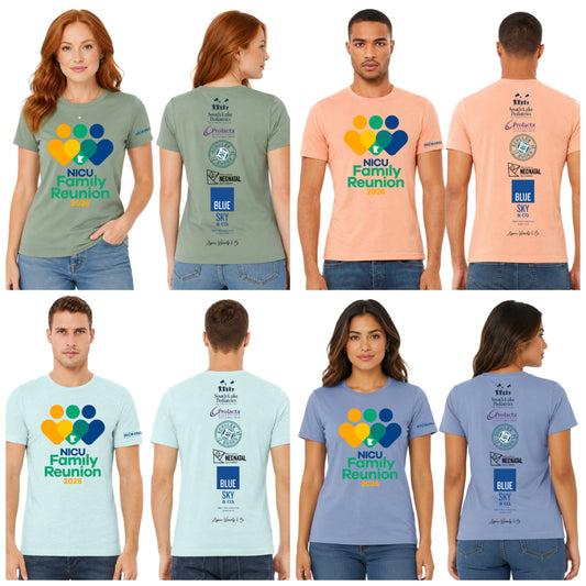 2026 NICU Family Reunion Adult Tee Options