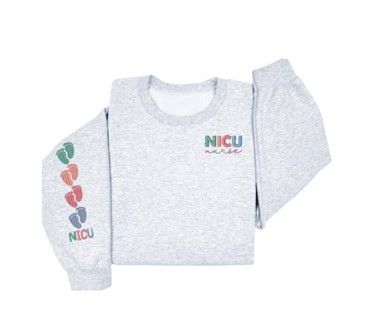 NICU Nurse Embroidered Bella Canvas Sweatshirt