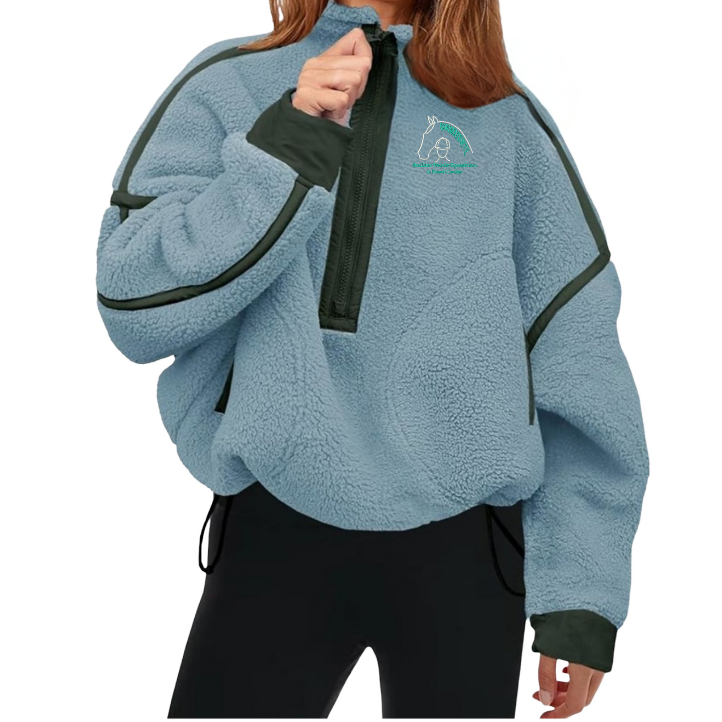 Womens Embroidered Boulder Point Over-Sized Sherpa